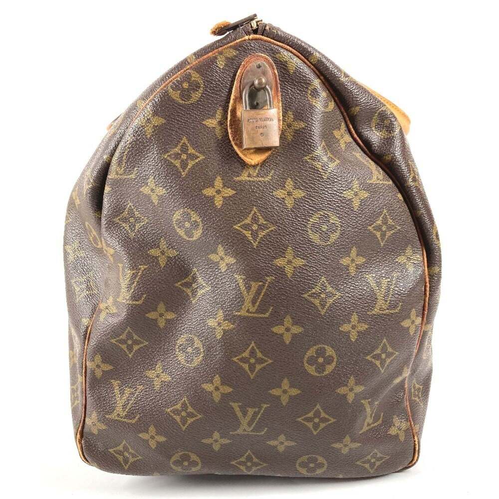 LOUIS VUITTON Authentic Brown Monogram Canvas Keepall 50 Boston Bag - Picture 3 of 16